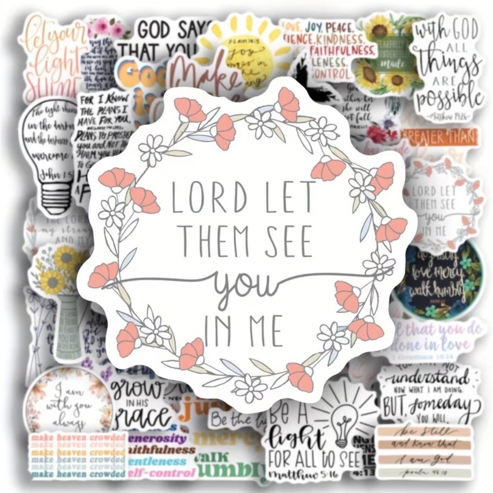 Colorful Inspirational Sticker Set, NEW, 50 pieces - Picture 4 of 7